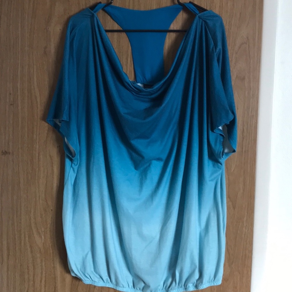 Turquoise ombré shirt